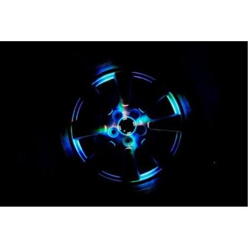 4pcs/lot LED colorful Cars Tire lights Solar energy Wheel lights Wheel arc lamp wheel Burst flash Cars Modified Hot Wheels led