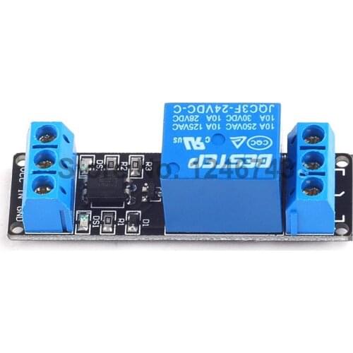 50pcs 1channle relay module relay expansion board 24V high level triggered 1way relay module for arduino