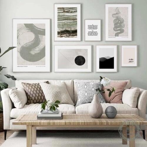 Abstract Mountain Line Geometric Art Marble Quotes Canvas Painting Nordic Poster Wall Pictures for Living Room Home Decoration