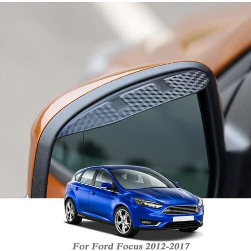 Car Rearview Mirror Rain Eyebrow Auto Shield Snow Guard Sun Side Visor Shade Protector For Ford Focus 2012-2017 External Sticker