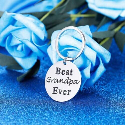 Key Chain Grandpa Gifts for Grandfather from Grandchild Christmas Gift Best Grandpa Ever Granddad Family Keyring