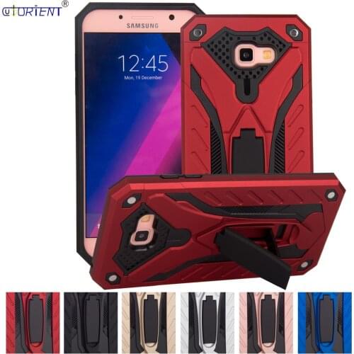 Full Cover For Samsung Galaxy A7 2017 Bumper Case SM-A720F/DS SM-A720X Hybrid Armor Shockproof Stand Cases SM A720X A720F Funda