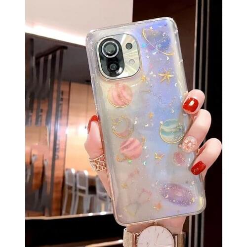 Bling Planet Phone Case For Xiaomi 11 10T Pro POCO F3 X3 Pro F2 Pro Case For Xiaomi Redmi Note 9 10 Pro 10S 8 Soft Epoxy Cover