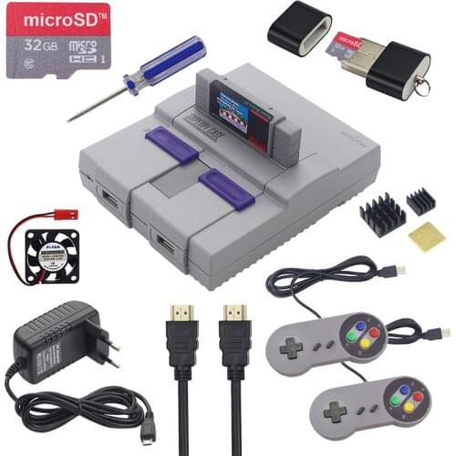 Retroflag SUPERPi CASE + Gamepad Controller + Optional 32GB SD Card +Power Adapter + Heatsink for Raspberry Pi 3 Model B