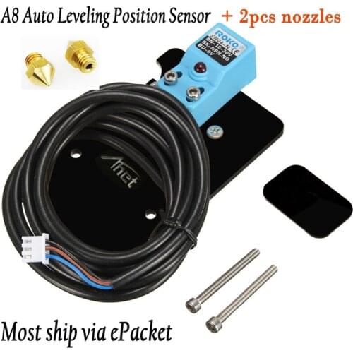 Anet a8 sensor 3d printers Part auto-leveling Position Sensor+ 2pcs 0.4mm nozzles for A8 Prusa i3 bed level sensor accessories