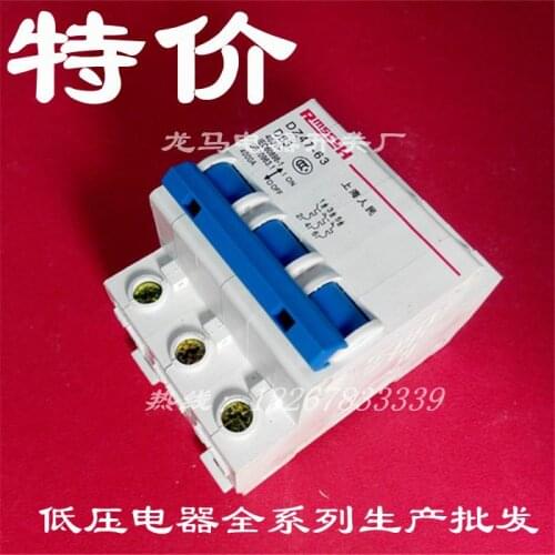 Electric DZ47-63 3PC10A three-pole breaker C type mini circuit breaker
