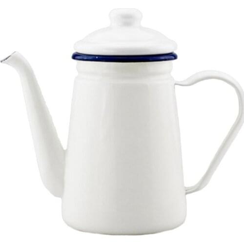 1.1L Enamel Coffee Pot Hand Tea Kettle Induction Cooker Gas Stove Universal NJ71211