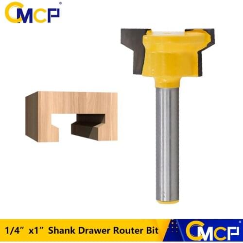 1pc 1/4" Shank Drawer Router Bit For Wood Carbide Molding Router Bit Tenon Cutter Woodworking Tools Joint Milling Cutter
