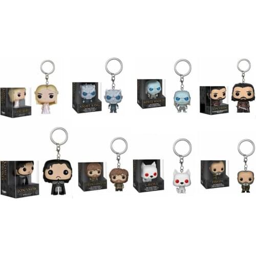Games The Night King Jon Snow of Throned white walker Keychain PVC Action Figure Collection Model Toys For Children