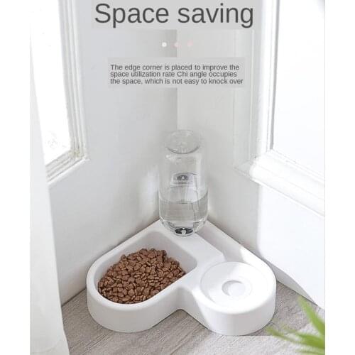 Cat Dog Feeder 2 In 1 PP Plastic Automatic Water Bowl And Food Bowl Double Pet Bowls for medium-sized dogs,cats,other small pets