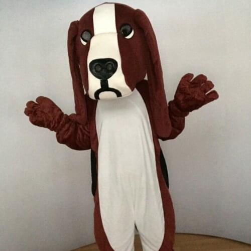 Brown Dog Mascot Costume Hound Dog Cosplay Furry Suits Party Game Fursuit Cartoon Outfits Carnival Halloween Easter Ad Apparel