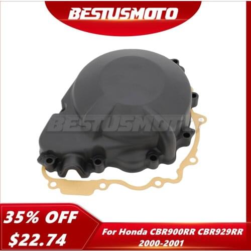 Motorcycle Left Stator Engine Cover Crankcase w/ Gasket For Honda CBR900RR CBR929RR CBR 900RR 929RR 900 929 RR 2000-2001