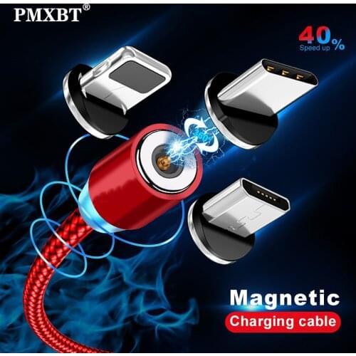 Magnetic Charging Cable Micro USB TypeC Cable Mobile Phone Cord For Samsung Android Fast USB Magnet Charger Cable For iPhone 11