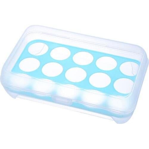Household15 Grid Eggs Container Storage Kitchen Refrigerator Fresh Box Storage Case Multifunctional Crisper Food Container