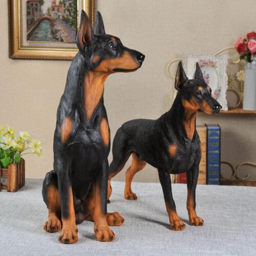 1/6 Scale Animal Model High Imitation Doberman Model Pet Dog For 12' Action Figure Body Scene Accessory