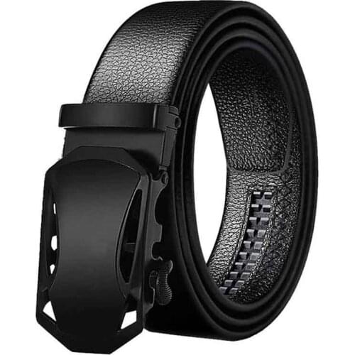 Men Belts Metal Automatic Buckle Brand High Quality Leather Belts for Men Famous Brand Luxury Work Business Strap