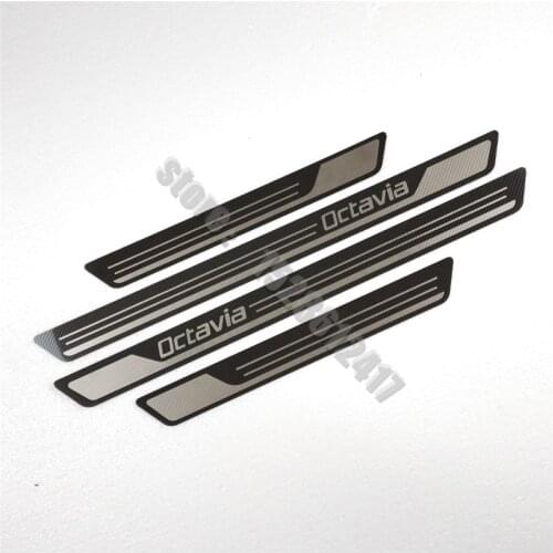 For Skoda Octavia A5 A7 2007-2012 2013-2018 Car accessories Car-styling Stainless steel Door Sill scuff Plate