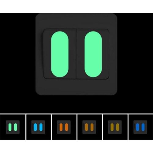 Glow in the Dark Switch Panel Button Sticker DIY Luminous Indicating Strip Night Light Wall Decorative Sticker Home Decor Decal