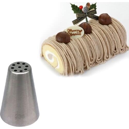 Wholesale 10 pcs/lot 236# Larger Stainless Steel Cream Cupcake Pastry Nozzles Cake Decorating Icing Piping Tips Baking Tools