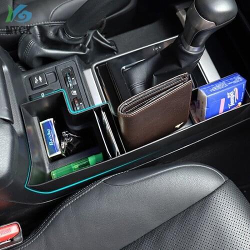 For Toyota Land Cruiser Prado FJ150 LC150 2010-2018 Plastic Car Central Console Multifunction storage Box Phone Tray Accessory
