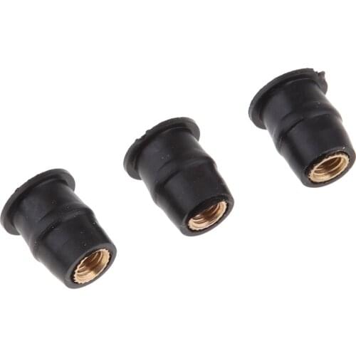 50 Pcs Plastic Motorcycle Windscreen Wellnuts Metric M8 Rubber Well Nuts Windscreens Wind Deflectors Motorcycle Accessories