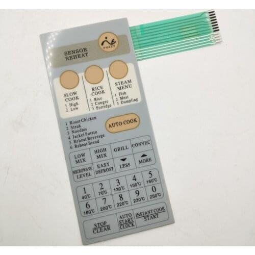 Suitable For Sharp Microwave Oven Accessories Panel Switch R-7H55 (G) FA594 Length 18.7cm, Width 8.1cm