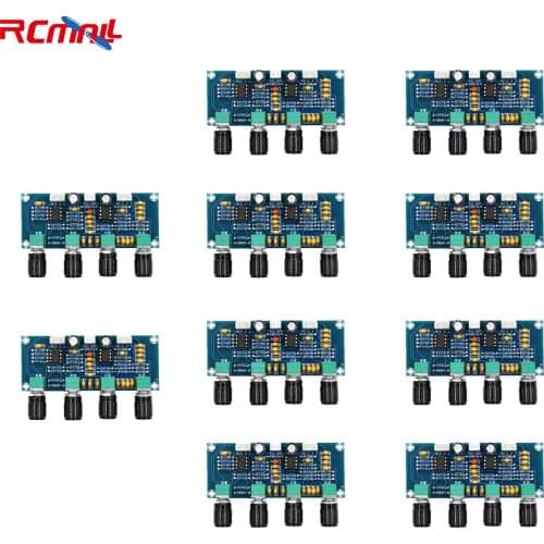 RCmall 10Pcs XH-A901 NE5532 Tone Board Preamp Pre-amp With Treble Bass Volume Tone Controller For Amplifier Board