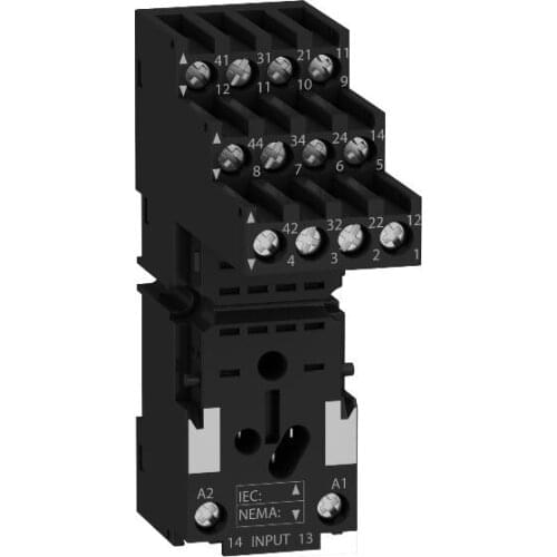 RXZE2S114M Socket, separate contact, 10 A, relay type RXM3, screw connector, 250 V AC