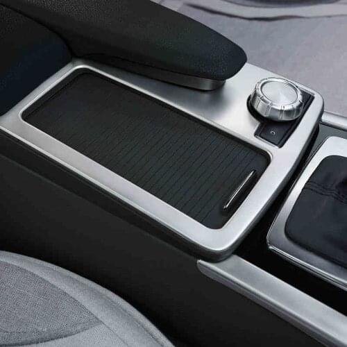 Car Styling Interior Console Gear Shift Water Cup Holder Panel Cover Trim For Mercedes Benz C E class W204 W212 Coupe W207 C207