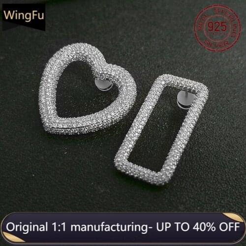 S925 sterling silver love rectangular earrings simple design fashion high-end luxury brand Monaco jewelry ladies gifts