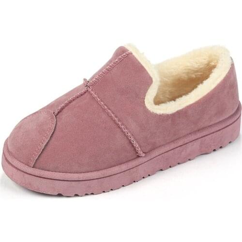 Female winter students bread shoes, fashion and velvet boots snow boots, high quality short tube flat flat non-slip cotton boots
