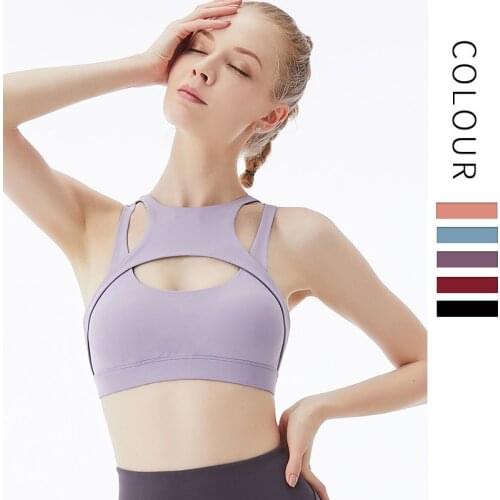 Women Sports Bra Breathable Running Top Fitness Clothing Yoga Gym Bra With Chest Pad Gather Beautiful Back Underwear