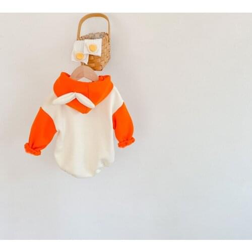 Winter New Baby Girls and Boys Cute Hooded Thicken Romper