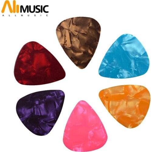 100Pcs Cellouid Acoustic Electric Bass Gutiar pick plectrum guitarra musical instrument 0.46mm/0.71mm/0.96mm Guitar pick
