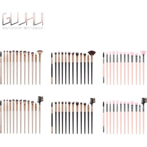 12 pcs/set Profession Makeup Brush Nylon Fiber Eye Shadow Brush Fan-Shaped Brush Cosmetics Tool