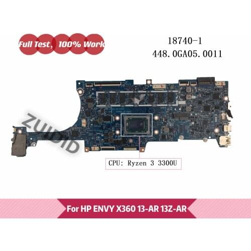 18740-1 448.0GA05.0011 For HP ENVY x360 13-AR 13Z-AR Laptop Motherboard with Ryzen 3 3300 CPU 100% tested ok