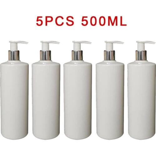 5PC 500ML Flat Shoulder Large Water Bottle Liquid Shapoo Container Spray Bottle Kettle Watering Laboratory Tool Bathroom Product