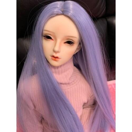 BJD SD 1 / 3 1 / 4 1 / 6 1 / 8 male and female high temperature fiber baby wig uncle antique middle point straight hair doll wi
