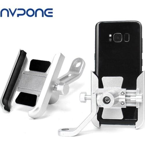 Bike Phone Support Bike Motorcycle Handlebar Rear View Mirror Stand Holder Aluminum Alloy Motorcycle Cellphone Holder