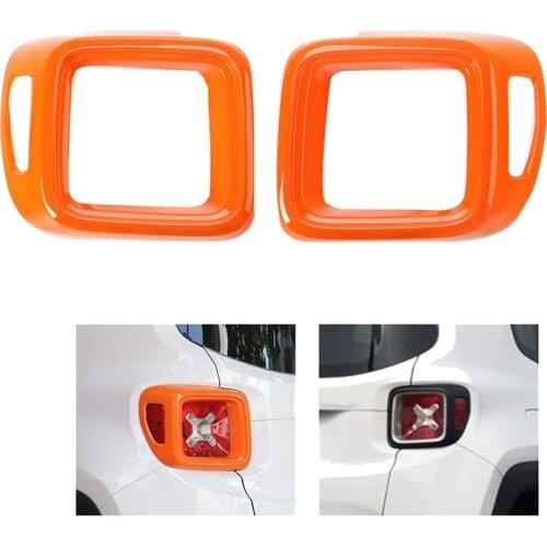 DHBH-Car Tail Light Cover Rear Lamp Frame Trim for Jeep Renegade 2016 2017