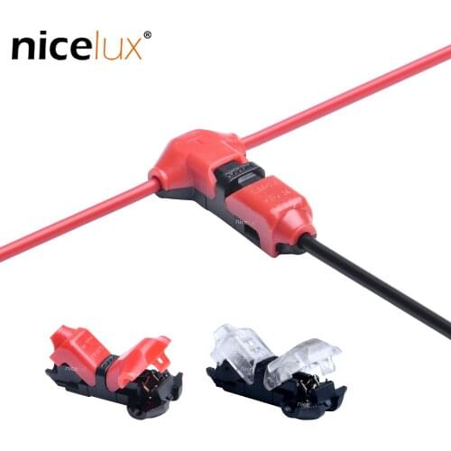 Electrical LED Wire Connector Terminals for 16AWG 18AWG No Stripped Wire Crimping Tips Cable Lugs Shoe Scotch Lock Quick Splice