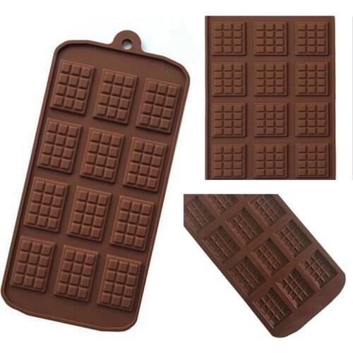 DIY Chocolate Mold Silicone Waffle Pudding Mold Baking Tools Ice Grid Cake Home Decor Kitchen Cooking Tools TSLM1