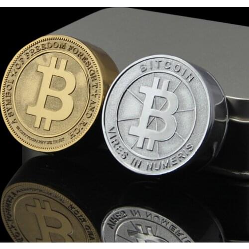 Hot Novelty Bitcoin Electronic USB Lighters Metal Carving Cigar Lighter Unique Men Gift Gadgets Bar Fire With Metal Gift Box