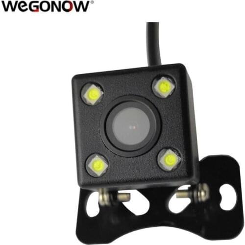 Rear View Camera Auto Parking Assistance HD CCD 4 LED Lights Night Vision Car Backup Side Camera waterproof