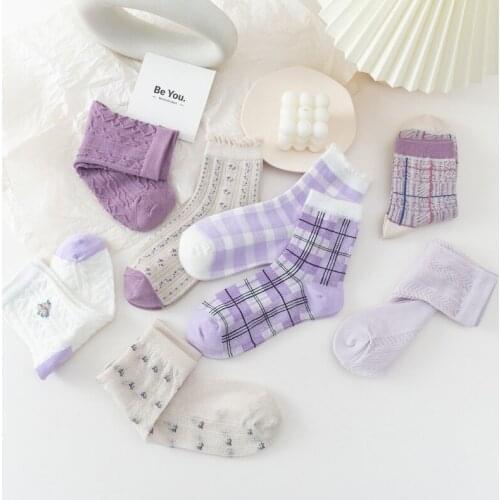 Korean Version of The CYLINDER INS Tide Spring New Products of The Japanese Department of College Wind Purple Lovely