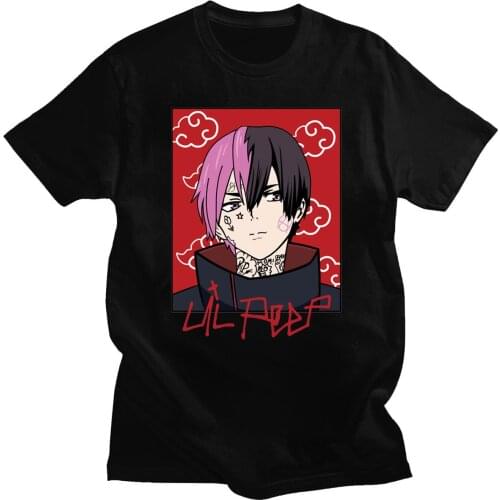 2021 Hot Sale Summer Popular Couple Tee LiL Peep Jaoan Anime Printed Hip-pop Cotton Casual Classic Fashion Tshirt Trend Clothing