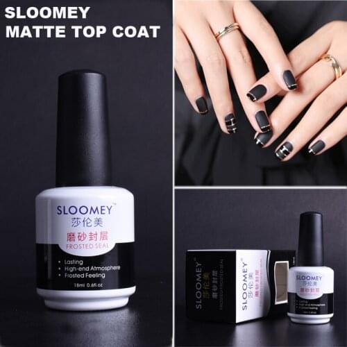 Sloomey Matte Top Coat Nail Art Uv Gel Polish Long Lasting Soak Off 18ml Matt Varnish Frosted Seal Gel Varnish Matte Top Coat