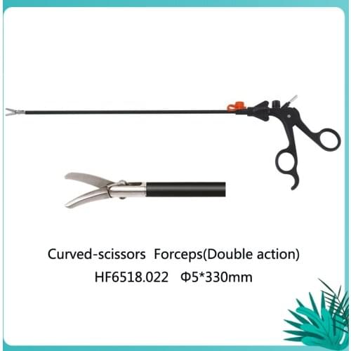5mm Reusable Medical Instruments Surgical Laparoscopic Curved Scissors