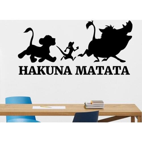 Hakula Mata Tower Lion King Cartoon Vinyl Decals Wall Stickers Home Decor Living Room Art Mural Home Decoration Nuesery Decor