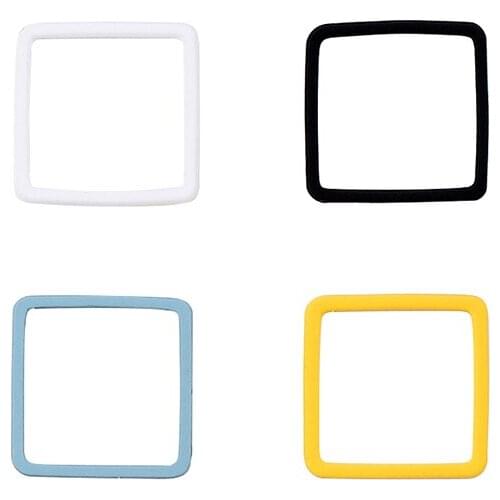 New paint brass jewelry accessories hollow holeless square pendant necklace pendant jewelry making accessories